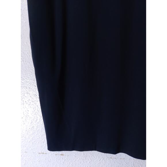 COS Navy Blue Short Flutter Sleeve Wide Round Neck Shift Jersey Dress XS NWT - Picture 10 of 11